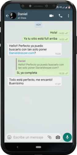 Páginas web - Testimonio 1